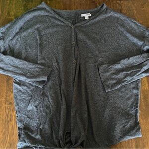 Sonoma Gray 3/4 Sleeve Tie Front Maternity Longsleeve